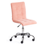 Кресло офисное TetChair «Zero» (флок, розовый)