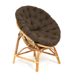 Кресло "PAPASAN CLEO ECO" натуральный с подушкой (ткань, коричневый, 3М7-147)
