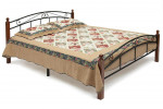 Кровать AT 8077 (металлический каркас) + металлическое основание (160см x 200см)