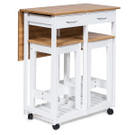 Стол кухонный с 2-мя табуретами (mod. JWPE-120809) (Белый)