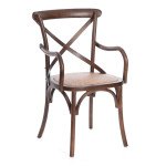 Стул Secret De Maison «Cross Armchair» с подлокотниками (mod. CB2008 тёмный орех) (Тёмный орех)
