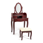Туалетный столик с пуфом NY-V3024 (вишня)