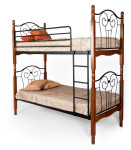 Кровать двухъярусная AT 608 (металлический каркас) + основание (90см x 200см)