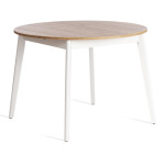 Стол обеденный SVELTO ДСП, 105 х 105 (140) х 74.5 см, Дуб Вотан/белый