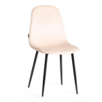 Стул BREEZE (mod. JSC-58) вельвет/металл, 44 х 53 х 86 см, creamy (кремовый) HLR 5 / черный