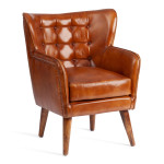 Кресло Secret De Maison BARON (mod. 2777) дерево манго/кожа буйвола, 75 x 74 x 93 см, Античный светлый