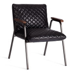 Кресло Secret De Maison STITCH (mod. 2866) металл, кожа буйвола, 63 x 71 x 78 см (67 x 80 x 70 см), черный