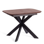 Стол обеденный раскладной Calipso OAK Массив дуба и ольхи/опоры металл, 100+40х75х75,5см, Дуб Антик/черный