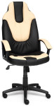 Кресло компьютерное TetChair «Нео 2» (Neo 2) (Искусств. чёрная + бежевая кожа)