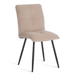 Стул обеденный Sweet флок , 46х55х88, бежевый/черный, 7