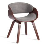 Стул LANDO (mod.8036) дерево / ткань, 59х53х75 см, орех/серый, Aimcasa 28