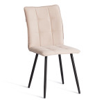 Стул обеденный Bari LT, флок , бежевый/черный, 7, 41х55х89 см