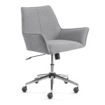 Кресло Murano/Мурано хром велюр/букле (HYP), светло-серый