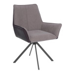 Кресло Murano/Мурано опора 360, велюр/букле (HYP)/Экокожа, бежевый/коричневый