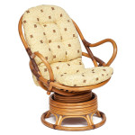 Кресло-качалка плетёное «Flores 5005» (тёмный мёд) + Подушка (Темный мед)
