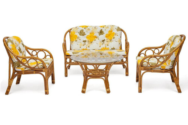 Комплект для отдыха «Багамы» (Bagama) натуральный ротанг (Коричневый)