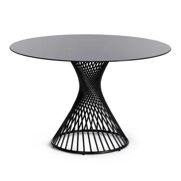 Стол BERTOIA (mod. GT21) металл/стекло, 120 х 120 х 75 см, Black (черный)