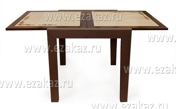Стол обеденный с плиткой раскладной CT 3030 (Тёмный дуб)