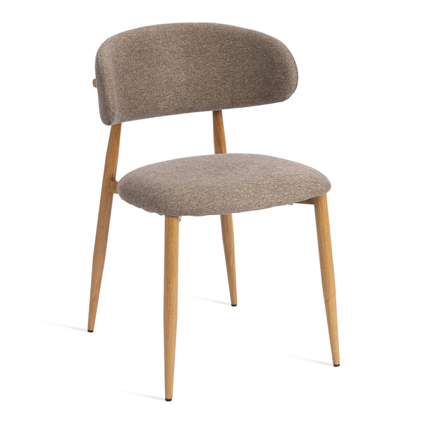 Стул обеденный Belsay/Белси велюр/металл, светло-коричневый/натуральный, 46х53х79см