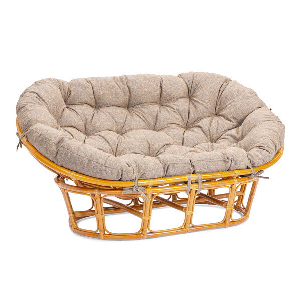 Диван MAMASAN/МАМАСАН 23/02 W /с подушкой/ 169х102х80см, пекан орех, матрац 182х119см, рогожка, меланж