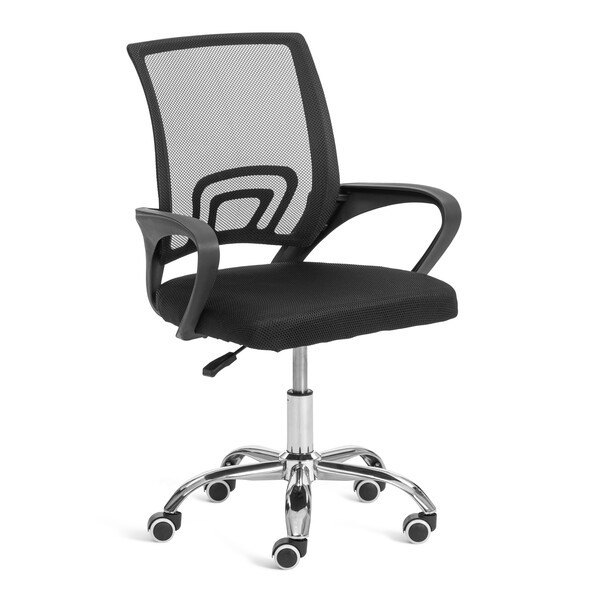 Кресло BM-520M/БМ-520М ткань/хром, черный, 47х48х84-94 см