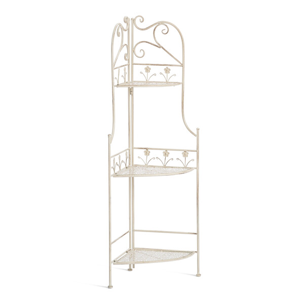 Этажерка угловая Secret de Maison Селин/Celine металл, античный белый, 33х48х117 см