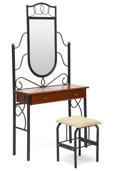 Туалетный столик с пуфом FD-215 (Красный дуб)