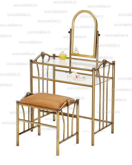 Туалетный стол с пуфом DT-02 (Античная медь)