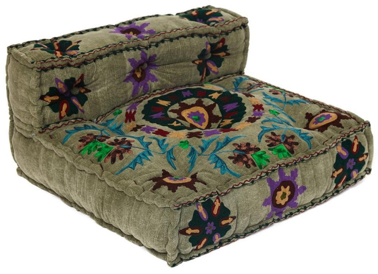 Модуль мягкий со спинкой Secret De Maison «Sol» (mod. MA-104) (Серый с цветами )