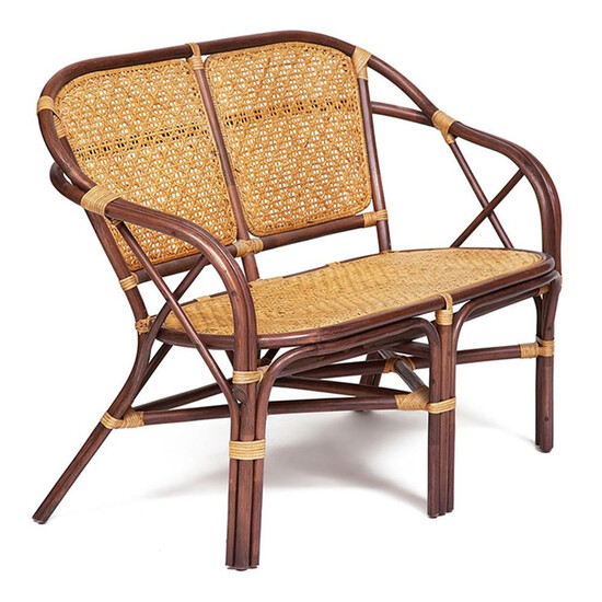 Диван «Pelangi» (Пеланги орех) из натурального ротанга (Pecan (орех)