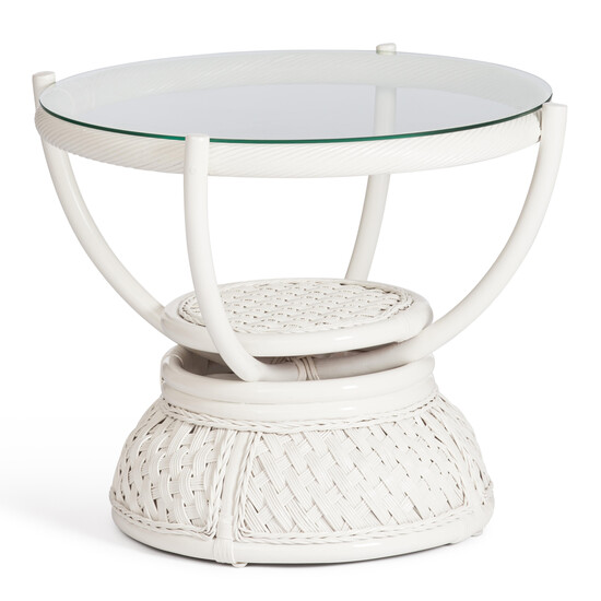 Кофейный столик «Андреа» (Andrea) натуральный ротанг (TCH White)