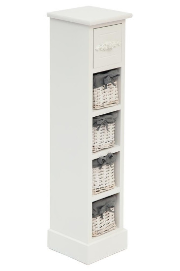 Тумба с 4 корзинами и ящиком Secret De Maison «Floral 5» (mod. HX16-002NS) (Белый)