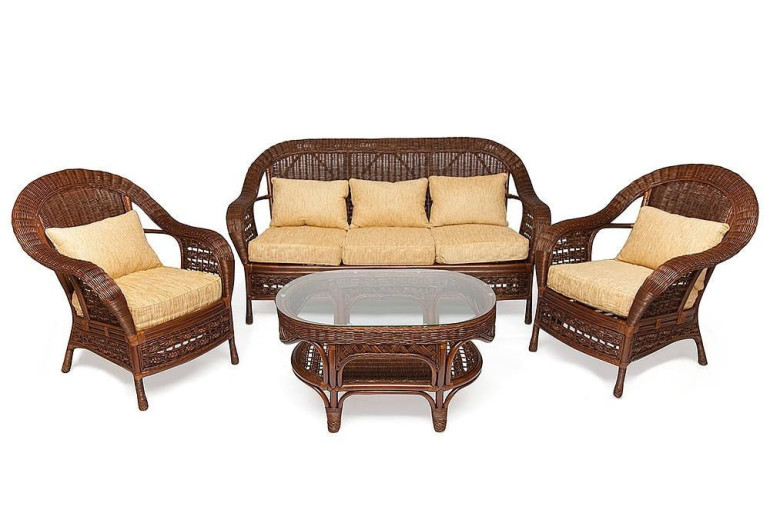 Комплект для отдыха «Тиффани» (Tiffany) натуральный ротанг (Pecan washed)