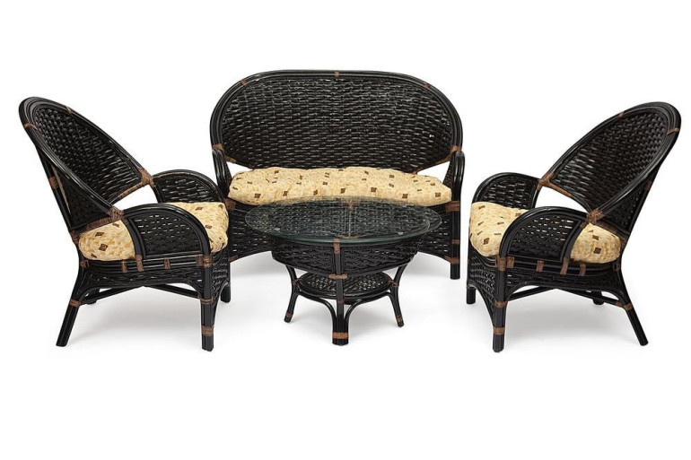 Комплект для отдыха «Черчилль Нью» (Chorchill New) натуральный ротанг (Pecan (орех)