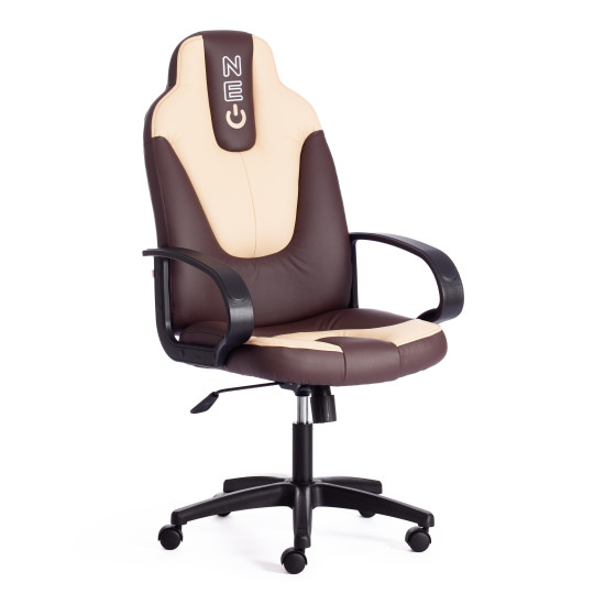 Кресло компьютерное «Neo 1» (Искусственная коричневая + бежевая кожа)