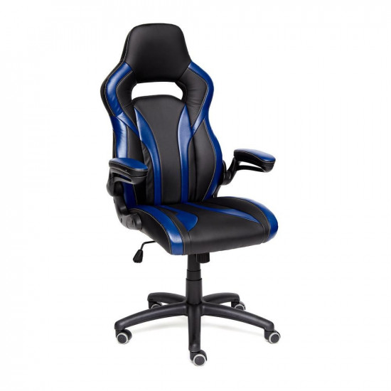 Кресло компьютерное «Rocket» (Чёрно-синяя искусственная кожа)
