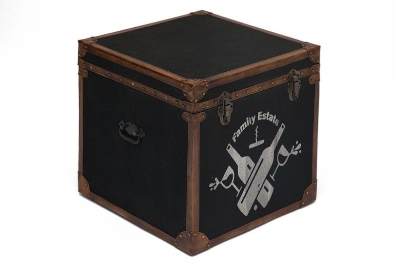 Столик-сундук Secret De Maison «Бордо» (Bordeaux) 2002 с отделкой из натуральной кожи (Чёрный)