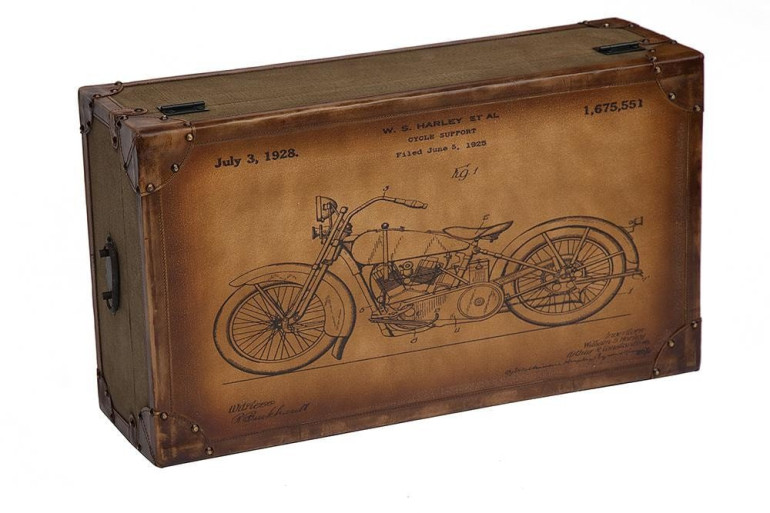 Столик-сундук Secret De Maison «Харлей» (Harley) 3174 с отделкой из натуральной кожи (Античный светлый)