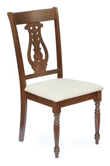 Стул с мягким сиденьем «Зевс» (Zeus) (Тёмный орех)