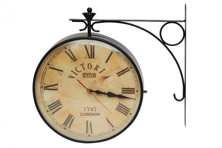Настенные часы с 2-мя циферблатами 2289 (Чёрный)