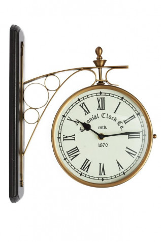 Часы станционные с двумя циферблатами Secret De Maison «Railway» (mod. 37049) (Античная медь)