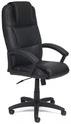 Кресло офисное TetChair «Bergamo» (Искусств. чёрная кожа)