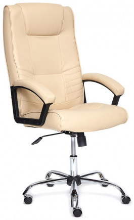 Кресло офисное TetChair «Максима» (Maxima) (Искусств. бежевая кожа)