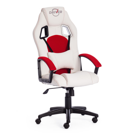 Кресло компьютерное «Driver» (Белый/красный)