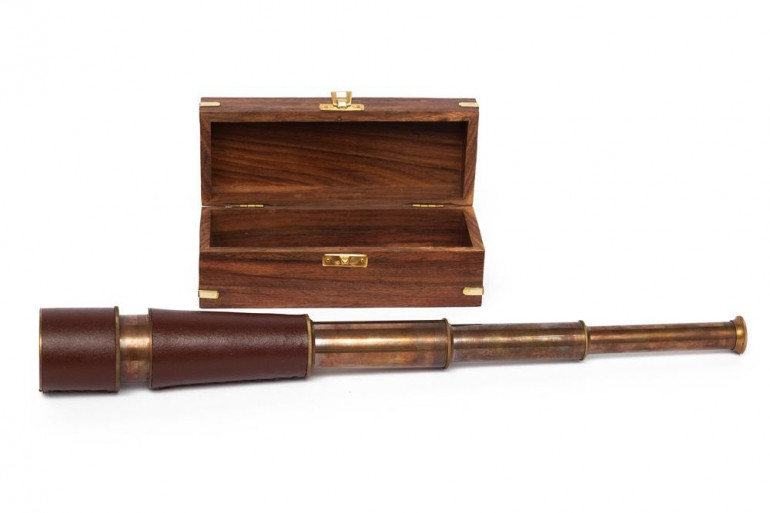 Подзорная труба в подарочной деревянной коробке с латунным декором Secret De Maison (mod. 11148/18) (Античная медь)