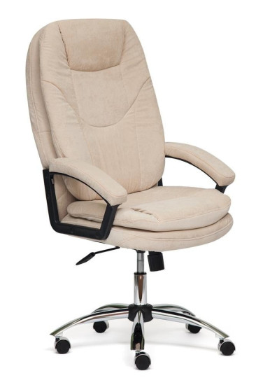 Кресло «Софти хром» (Softy chrome) (Бежевая ткань «Vanilla cream»)