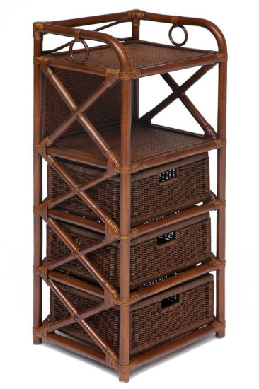 Этажерка «Андреа» (Andrea) натуральный ротанг (Pecan washed)