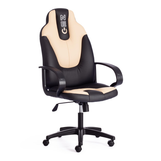 Кресло компьютерное «Neo 1» (Искусственная чёрная + бежевая кожа)
