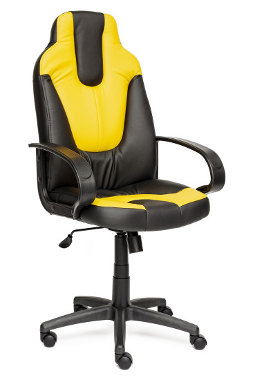 Кресло компьютерное «Neo 1» (Чёрно-жёлтая искусственная кожа)