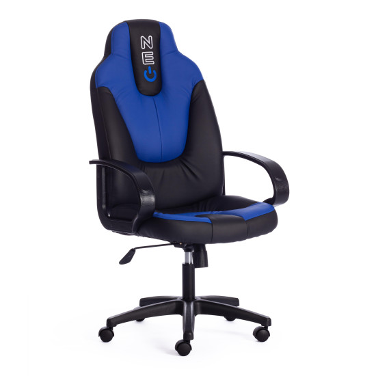 Кресло компьютерное «Neo 1» (Чёрно-синяя искусственная кожа)